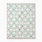 Festive Fun Harlequin Print Patchwork Quilt &amp; Shams