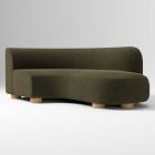 Open Box: Laurent Right Arm Wedge Chaise - Performance Distressed Velvet Juniper, Blonde