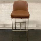 Open Box: Jack Bar Stool (30") - Vegan Leather Saddle, Champagne Bronze