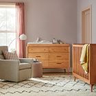 Mid-Century 6-Drawer Wide Dresser with Removable Topper (56")