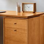 Mid-Century Modular L-Shaped Desk w/ File Cabinet &amp; Bookcase (70") - ADA