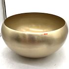 Open Box: Organic Metal Floor Planter, Low Wide (24&rdquo;D x 12&rdquo;H) - Light Brass