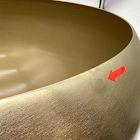 Open Box: Organic Metal Floor Planter, Low Wide (24&rdquo;D x 12&rdquo;H) - Light Brass