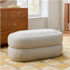 Lumi Upholstered Oval Storage Ottoman