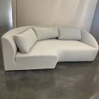 Open Box: Aviana Right-Arm Wedge Return Sofa - Performance Yarn Dyed Linen Weave Oatmeal, Cool Walnut