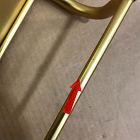 Open Box: Deco Curve Metal Wall Shelf, Double (20" x 22") - Antique Brass