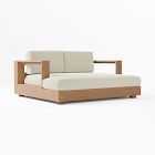 Telluride Outdoor Daybed Cushion Cover, Crosshatch Weave Alabaster