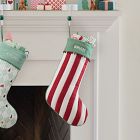 Quilted Stripe Stocking - Red