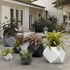 Faceted Modern Fibrestone Indoor/Outdoor Planters