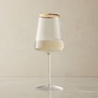 Horizon Lead-Free Crystal Gold-Rimmed White Wine Glass Sets