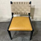 Open Box: Dunham Dining Chair - Ludlow Leather Sesame, Black, Sand Straps