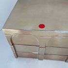Open Box: Modern Shaped Jewelry Box, Grand (7.5"H) - Champagne