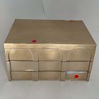 Open Box: Modern Shaped Jewelry Box, Grand (7.5"H) - Champagne