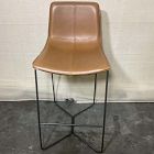 Open Box: Slope Leather Bar Stool (30"H) - Saddle Leather Nut, Charcoal