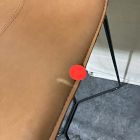 Open Box: Slope Leather Bar Stool (30"H) - Saddle Leather Nut, Powder Coated Iron