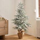 Faux Frosted Potted Floor Trees (4'&ndash;6')