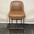 Open Box: Jack Metal Frame Leather Counter Stool (26"H) - Saddle Leather Saddle, Champagne Bronze Legs