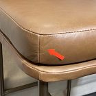 Open Box: Jack Metal Frame Leather Counter Stool (26"H) - Saddle Leather Saddle, Champagne Bronze Legs