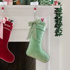 Star Stitch Velvet Quilted Stocking