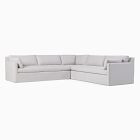 Marin Skirted Slipcover 3-Piece L-Shaped Sectional (114")