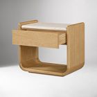 Zephirin Travertine Nightstand (28")