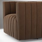 Anniina Channeled Leather Swivel Chair