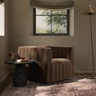Anniina Channeled Leather Swivel Chair