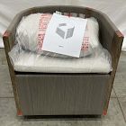Open Box: Porto Outdoor Swivel Dining Chair - Driftwood, Frost Gray
