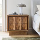Carved Pattern Solid Wood Nightstand (26")