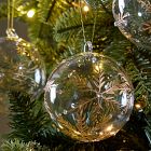 Glass Gold Painted Ornaments (Set of 4)