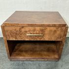 Open Box: Finlo Burled Wood Nightstand (28"W x 23"H) - Dark Burl