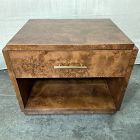 Open Box: Finlo Burled Wood Nightstand (28"W x 23"H) - Dark Burl