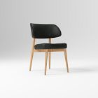 Open Box: Hyde Dining Chair - Ludlow Leather Black, Blonde