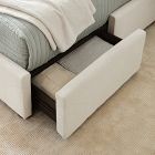 Emmett Nontufted Side Storage Bed - Wood Legs
