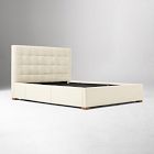 Emmett Tufted Side Storage Bed - Wood Legs