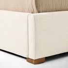 Emmett Tufted Side Storage Bed - Wood Legs