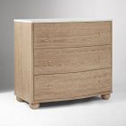Open Box: Clementine Marble 3-Drawer Dresser (36") - Hudson, Champagne Bronze