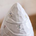 Holiday Skiers Stoneware Mountain Cookie Jar