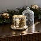 Gold Shimmer Metallic Cloche Candles - Winter White