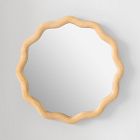 Round Wavy Wood Wall Mirror (18"&ndash; 26")