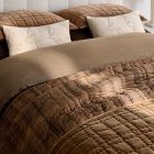 Cotton Velvet Plaid Reverse Quilt &amp; Shams
