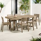 Portside Outdoor Dining Table (76.5"&ndash;96") &amp; Dining Chairs Set