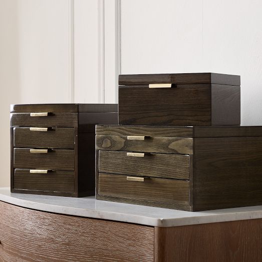 Julieta Wood Jewelry Box, Green Ash | West Elm