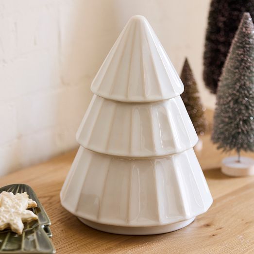 Textured Stoneware Tree Cookie Jar | West Elm
