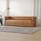 Voohres Leather Channeled Sofa (88.5")