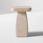 Quince Indoor/Outdoor Concrete Pedestal Side Table (14")