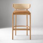 Open Box: Ezra Bar Stool (30.5"H) - Ludlow Leather Sesame, Blonde Frame