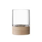 Lotta Glass &amp; Wood Vase