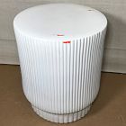Open Box: Fluted Ceramic Indoor/Outdoor Side Table (16") - White