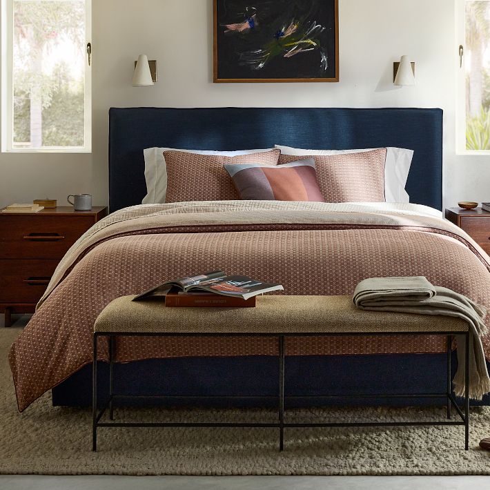 Reversible Micro Pattern Duvet Cover & Shams | West Elm